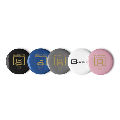 Basketlivet pin buttons